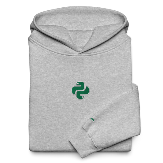 Grey P2M Hoodie -Solid Forest Green/Python Design