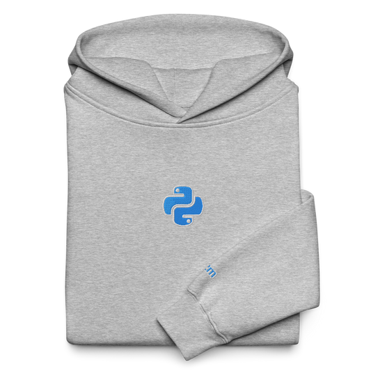 Grey P2M Hoodie -Solid Blue/Python Design