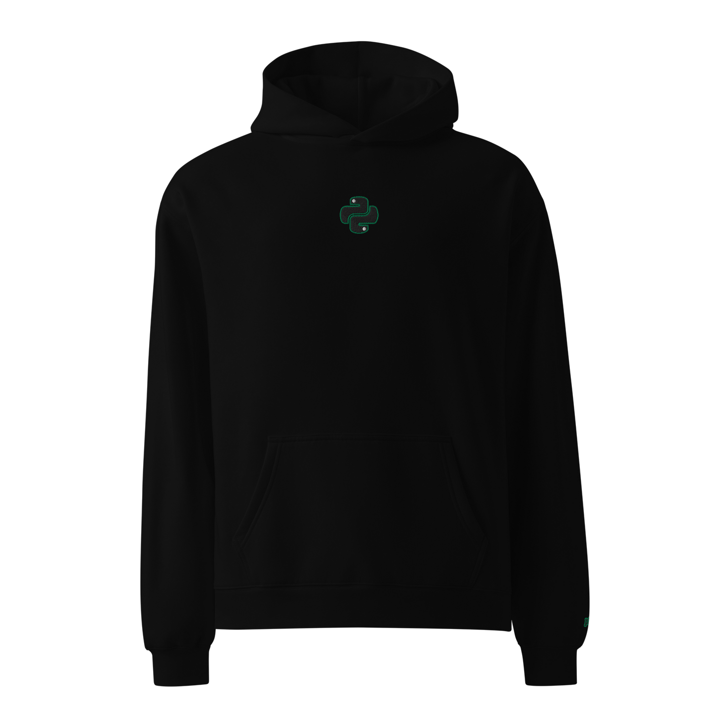 Black P2M Hoodies -Outline Green/Python Design