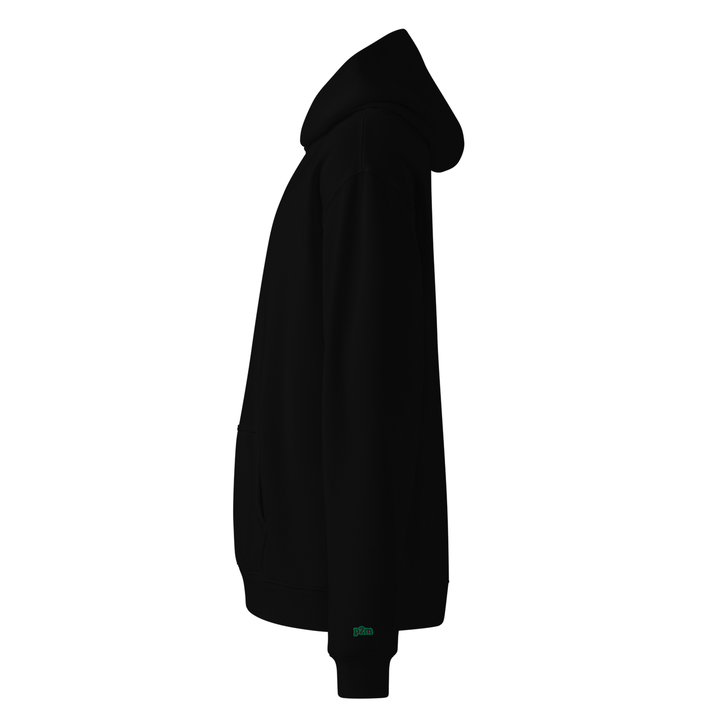 Black P2M Hoodies -Outline Green/Python Design