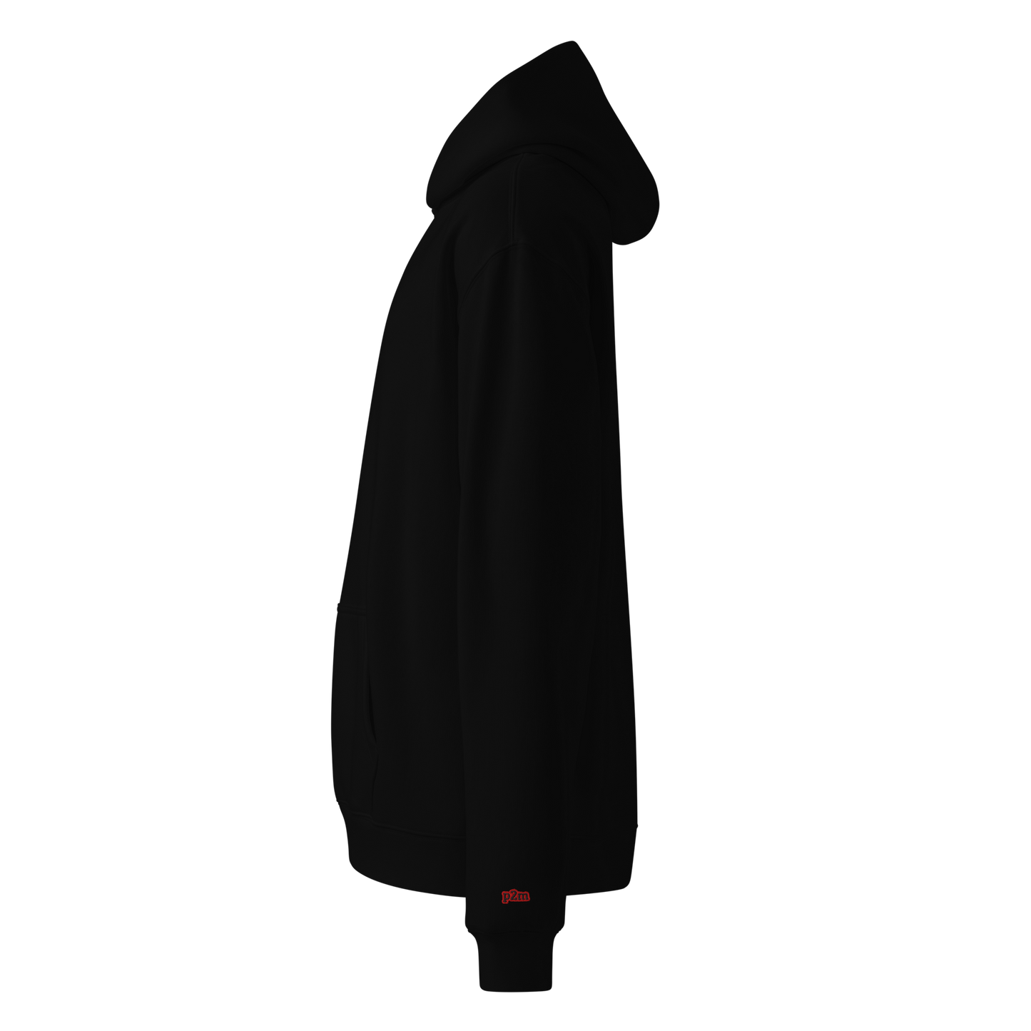 Black P2M Hoodies -Outline Red/Python Design